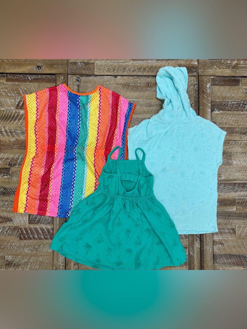 🏝️ Toddler Swim Cover-ups (3) - 2T, 3T, and 4T 🦩